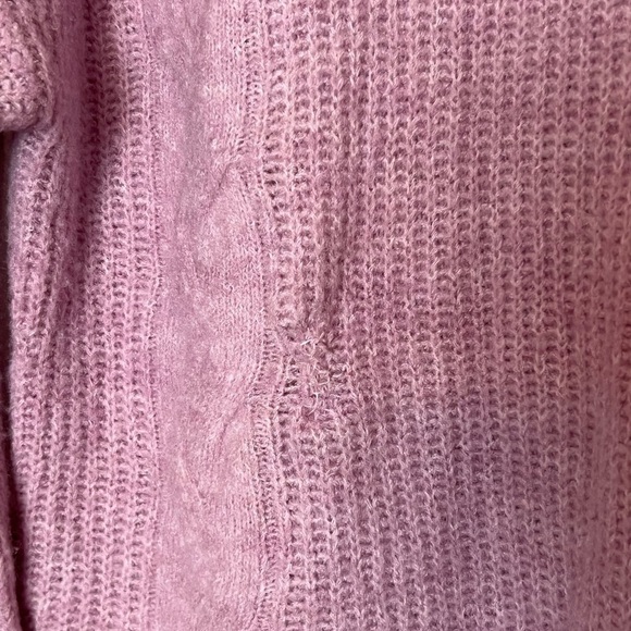 SPLENDID Wool Blend Pastel Lilac Cable Rib Knit Relaxed Fit Pullover Sweater XS - Picture 12 of 12